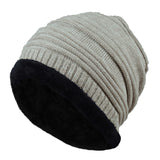 Mens Fleece Cap Baggy Winter Striped Cashmere Beanie Hat Fashion Women Knit Wool Hats Casual Unisex Skullies Beanies Warm Caps