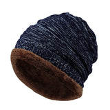 Mens Fleece Cap Baggy Winter Striped Cashmere Beanie Hat Fashion Women Knit Wool Hats Casual Unisex Skullies Beanies Warm Caps