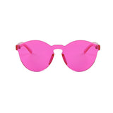 Fashion Cat Eye UV400 Rimless Clear Candy Color Sunglasses