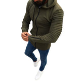 Men Jacket Autumn Casual Zipper Coat Slim Fit Pullovers Outwear Hoodies Blouse