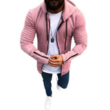 Men Jacket Autumn Casual Zipper Coat Slim Fit Pullovers Outwear Hoodies Blouse