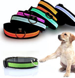 2017 New Nylon LED Pet Dog Collar Night Safety Anti-lost Flashing Glow Collars Dog Supplies 7 colors S M L XL Size for pet dogs