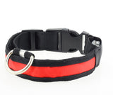 2017 New Nylon LED Pet Dog Collar Night Safety Anti-lost Flashing Glow Collars Dog Supplies 7 colors S M L XL Size for pet dogs