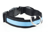 2017 New Nylon LED Pet Dog Collar Night Safety Anti-lost Flashing Glow Collars Dog Supplies 7 colors S M L XL Size for pet dogs