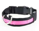 2017 New Nylon LED Pet Dog Collar Night Safety Anti-lost Flashing Glow Collars Dog Supplies 7 colors S M L XL Size for pet dogs