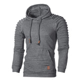Long Sleeve Plaid Hoodie Hooded Sweatshirt