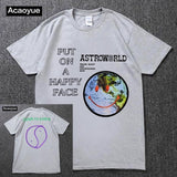 Travis Scott Lollapalooza Astroworld Smiley World T-Shirt