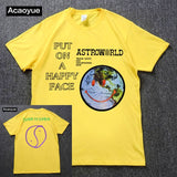 Travis Scott Lollapalooza Astroworld Smiley World T-Shirt