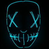 Halloween Led Luminous Mask Horror Grimace Bloody EL wire Halloween Carnaval Party Club Bar DJ Glowing Full Face Masks