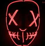 Halloween Led Luminous Mask Horror Grimace Bloody EL wire Halloween Carnaval Party Club Bar DJ Glowing Full Face Masks