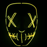 Halloween Led Luminous Mask Horror Grimace Bloody EL wire Halloween Carnaval Party Club Bar DJ Glowing Full Face Masks