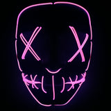 Halloween Led Luminous Mask Horror Grimace Bloody EL wire Halloween Carnaval Party Club Bar DJ Glowing Full Face Masks