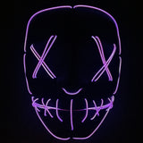 Halloween Led Luminous Mask Horror Grimace Bloody EL wire Halloween Carnaval Party Club Bar DJ Glowing Full Face Masks