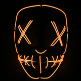 Halloween Led Luminous Mask Horror Grimace Bloody EL wire Halloween Carnaval Party Club Bar DJ Glowing Full Face Masks