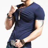 V neck Fitness Casual Mane T-shirt