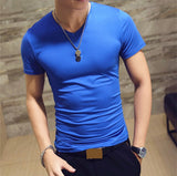 V neck Fitness Casual Mane T-shirt
