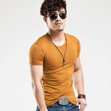 V neck Fitness Casual Mane T-shirt
