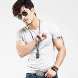 V neck Fitness Casual Mane T-shirt