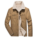 MORUANCLE New Winter Men's Warm Cargo Jackets Fleece Lined Coats For Male Outwear Wear Casaco Masculino Plus Size M-4XL