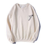 Men Simple Vintage Print Pullover