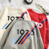 Men Simple Vintage Print Pullover