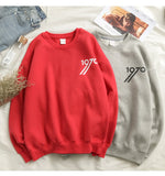 Men Simple Vintage Print Pullover