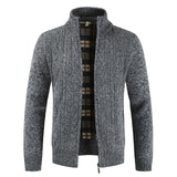 Jacket Men  2018 Autumn  Winter Cardigan Outerwear  Fashion Stand Collar Solid Men's Jacket Coat chaqueta hombre 18SEP28