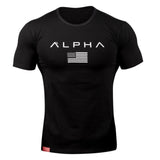 Fitness Bodybuilding Crossfit Slim Cotton Shirts Men Short Sleeve