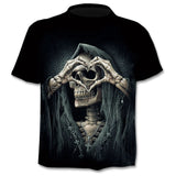 Casual  3D printing  summer short-sleeved O-neck T-shirt