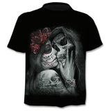 Casual  3D printing  summer short-sleeved O-neck T-shirt