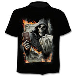 Casual  3D printing  summer short-sleeved O-neck T-shirt