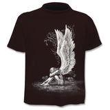 Casual  3D printing  summer short-sleeved O-neck T-shirt