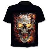 Casual  3D printing  summer short-sleeved O-neck T-shirt