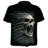Casual  3D printing  summer short-sleeved O-neck T-shirt