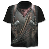 Casual  3D printing  summer short-sleeved O-neck T-shirt