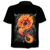 Casual  3D printing  summer short-sleeved O-neck T-shirt