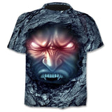 Casual  3D printing  summer short-sleeved O-neck T-shirt