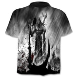 Casual  3D printing  summer short-sleeved O-neck T-shirt