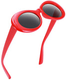 RTBOFY  Retro Oval Mod Thick Frame Clout Goggles Kurt Cobain Sunglasses