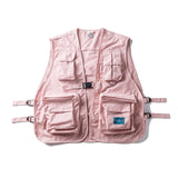 DARK ICON Military Multi Pockets Hip Hop Vest Men 2018 Hi-end Fashion Solid Color Buckle Men's Vest 4 Colors