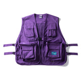 DARK ICON Military Multi Pockets Hip Hop Vest Men 2018 Hi-end Fashion Solid Color Buckle Men's Vest 4 Colors