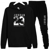 New 2018 Brand Tracksuit Fashion JORDAN 23 Men Sportswear Two Piece Sets All Cotton Fleece Thick hoodie+Pants Sporting Suit Male