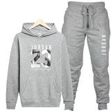 New 2018 Brand Tracksuit Fashion JORDAN 23 Men Sportswear Two Piece Sets All Cotton Fleece Thick hoodie+Pants Sporting Suit Male