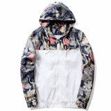 Floral Bomber Jacket Men Hip Hop Slim Fit Flowers Pilot Bomber Jacket Men Patchwork Hooded Male Coat Plus Size 5XL