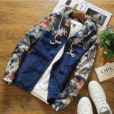 Floral Bomber Jacket Men Hip Hop Slim Fit Flowers Pilot Bomber Jacket Men Patchwork Hooded Male Coat Plus Size 5XL