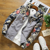 Floral Bomber Jacket Men Hip Hop Slim Fit Flowers Pilot Bomber Jacket Men Patchwork Hooded Male Coat Plus Size 5XL
