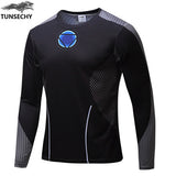 High Quality NEW 2019 Marvel Captain America 2 costume Super Hero jersey T shirt Men USA cosplay clothing long sleeves