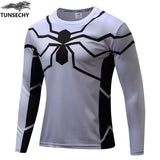 High Quality NEW 2019 Marvel Captain America 2 costume Super Hero jersey T shirt Men USA cosplay clothing long sleeves