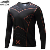 High Quality NEW 2019 Marvel Captain America 2 costume Super Hero jersey T shirt Men USA cosplay clothing long sleeves