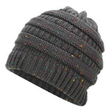 Ponytail Beanie Hat Winter Skullies Beanies Warm Caps Female Knitted Stylish Hats For Ladies Fashion
